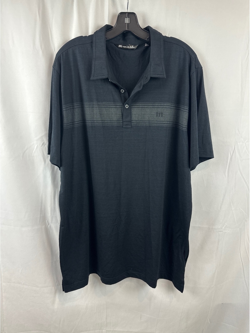 Travis Mathew Men's Polo Shirt XXL Black Casual Golf Tee